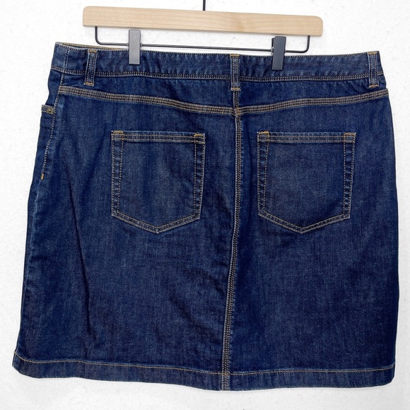 Boden Denim Jean Skirt WG444 5 Pocket Dark Wash Size 14 - Picture 2 of 6